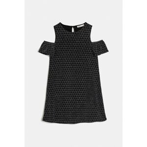 Koton Girl Black 6 Gray Patterned Dress