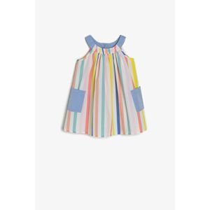 Koton Baby Girl Ecru & Colorful Striped Dress
