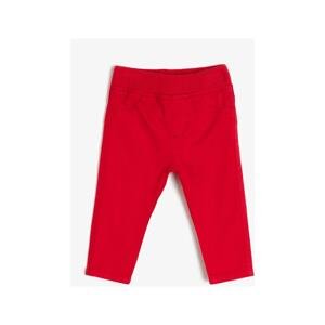 Koton Baby Girl Red Casual Cut Pants