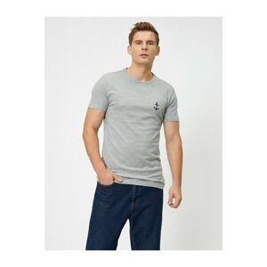 Koton Men's Gray T-Shirt Ss Bsc