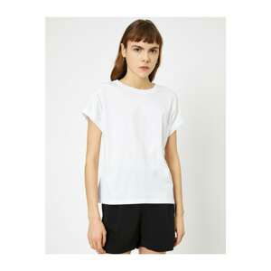 Koton Women's Ecru Plain T-Shirt