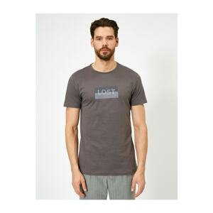 Koton Men's Gray Printed T-Shirt