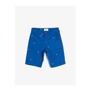 Koton Boy Blue Cotton Pocket Shorts