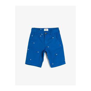 Koton Boy Blue Cotton Pocket Shorts