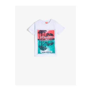 Koton Boy's White Printed T-shirt