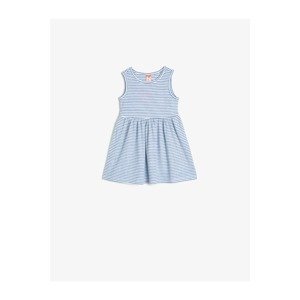 Koton Girl's Blue Striped Dress