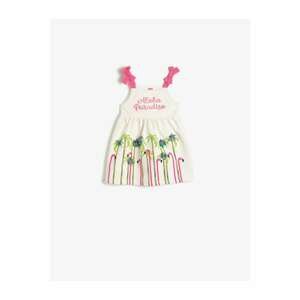 Koton Girl Ecru Embroidered Dress