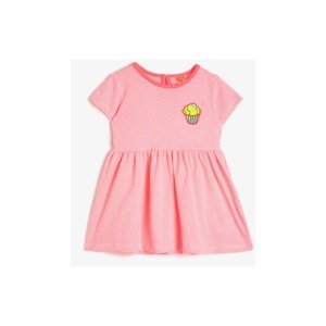 Koton Baby Girl Pink Embroidered Dress