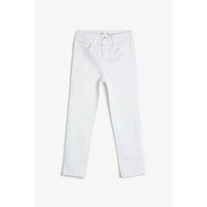 Koton Boy's White Slim-Leg Trousers