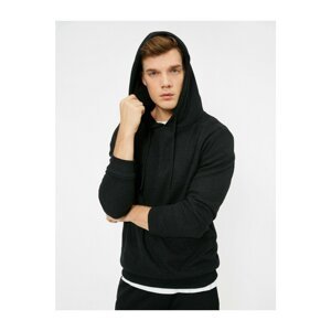 Koton Hooded Soft Textured Basic Sweatshirt
