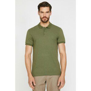 Koton Men's Green Polo Neck T-Shirt