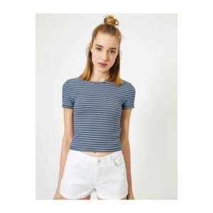 Koton T-Shirt - Navy blue - Slim fit