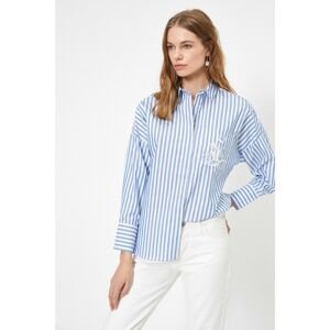 Koton Women Blue Striped Shirt