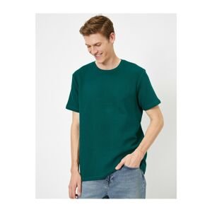 Koton Men's Green Crew Neck T-Shirt