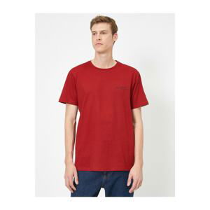 Koton Men's Red Atatürk Printed T-Shirt