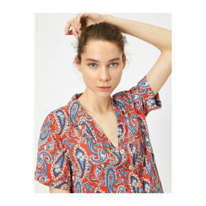 Koton Women's Red Patterned Blouse