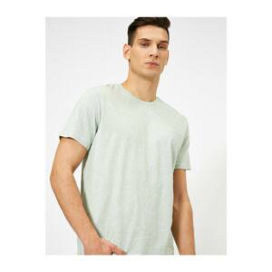 Koton Men's Green Patterned T-shirt