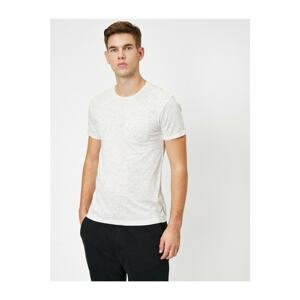 Koton Men's White Short Sleeve T-Shirt