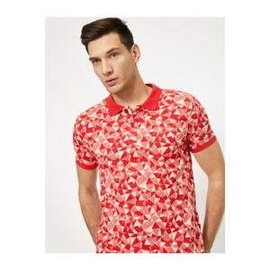 Koton Men's Red Patterned T-shirt