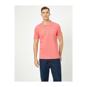 Koton Men's Red Polo Neck T-Shirt