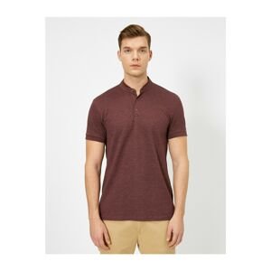 Koton Men's Burgundy Polo Neck T-Shirt