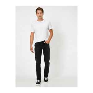 Koton Men's Black Pocket Jeans