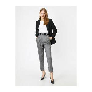 Koton Women's Gray Pocket Detailed Trousers