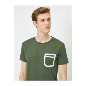 Koton Men's Green Crew Neck T-Shirt