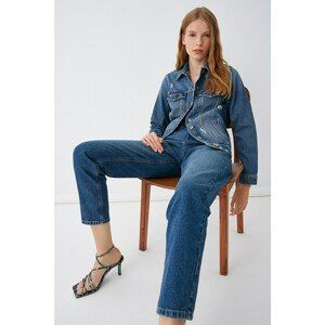 Koton Women's Indigo Mom Jeans