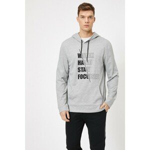 Koton Men's Gray Printed Sweatshirt