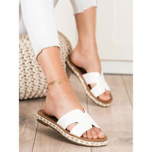 SHELOVET CASUAL WHITE FLIP FLOPS