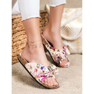 BONA FLIP-FLOPS WITH FLORAL PATTERN