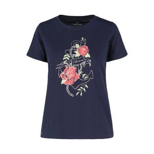 Volcano Woman's Regular Silhouette T-Shirt T-Nia L02368-S21 Navy Blue