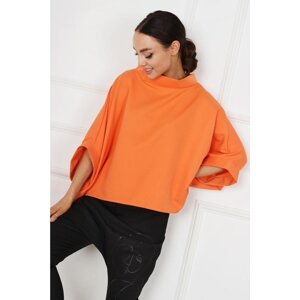 Batwing blouse with a loose turtleneck