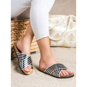 BONA CASUAL STRIPED FLIP-FLOPS