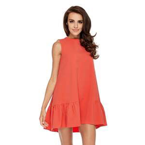 A-line dress with ruffles and bare shoulders