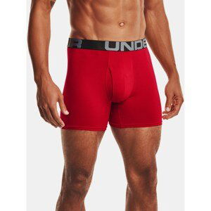 Under Armour Boxerky UA Charged Cotton 6in 3 Pack-RED