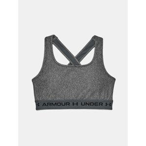 Under Armour Bra Crossback Mid Heather Bra-GRY - Women's