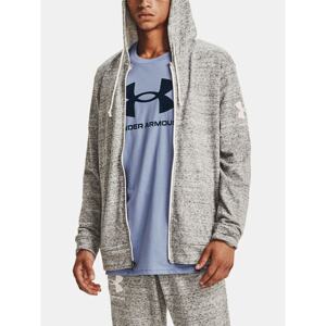 Under Armour Sweatshirt RIVAL TERRY FZ HD-WHT - Men's