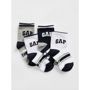 GAP Baby Ponožky Logo Stripe Crew Socks, 4 Páry