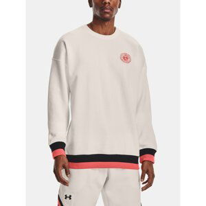 Under Armour Sweatshirt Rival Fleece Amp Crew-Wht - Mens