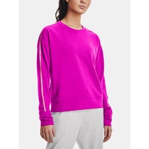 Under Armour Mikina Rival Terry Taped Crew-PNK