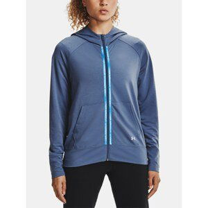 Under Armour Sweatshirt Rival Terry Taped FZ Hoodie-BLU - Women's