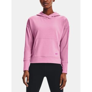 Under Armour MIkina Rival Terry Taped Hoodie-PNK
