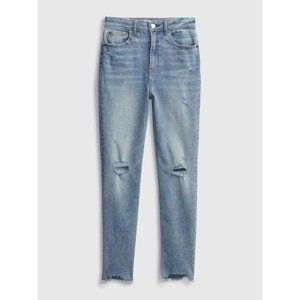 GAP Dětské džíny tw sky high sk lt wash 8 skinny