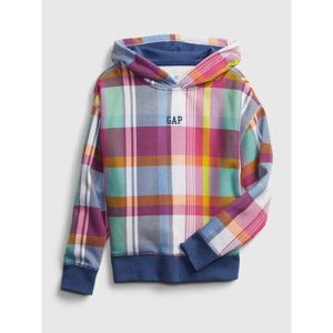 GAP Children's Sweatshirt Logo Plaid Hoodie