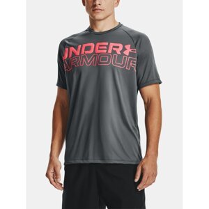 Under Armour Tričko UA TECH 2.0 WORDMARK SS-GRY