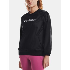 Under Armour Sweatshirt Recover Woven Shine Crew-BLK - Women's