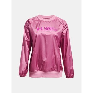 Under Armour Sweatshirt Recover Woven Shine Crew-PNK - Women's