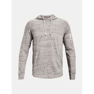 Under Armour Mikina RIVAL TERRY HOODIE-WHT